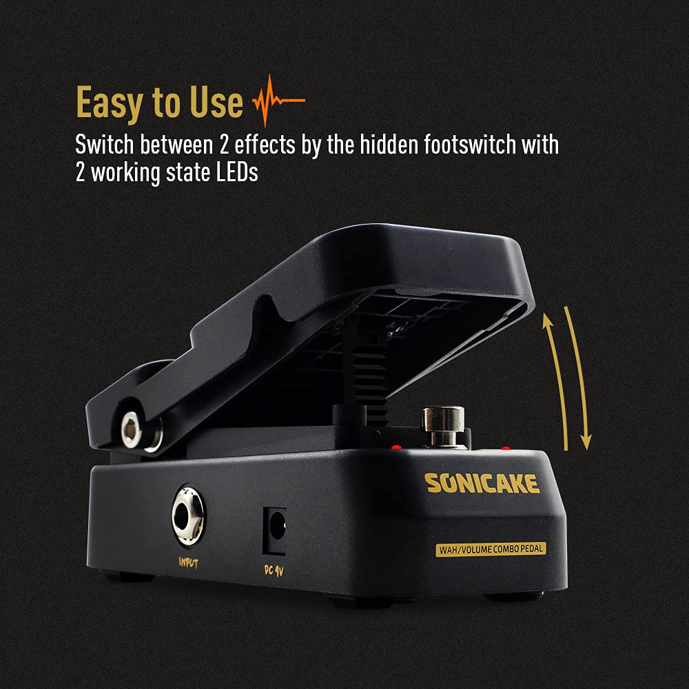 SONICAKE QEP-01 Volwah Active Volume Wah Guitar Effects Pedal for Enhanced Sound Control and Performance - View 5 of 8