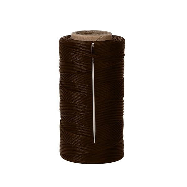 Tenn Well Buy Tenn Well 328Yards 150D 1MM Waxed Thread & Flat Sewing Kit for Leather DIY Projects - Brown - View 2 of 7