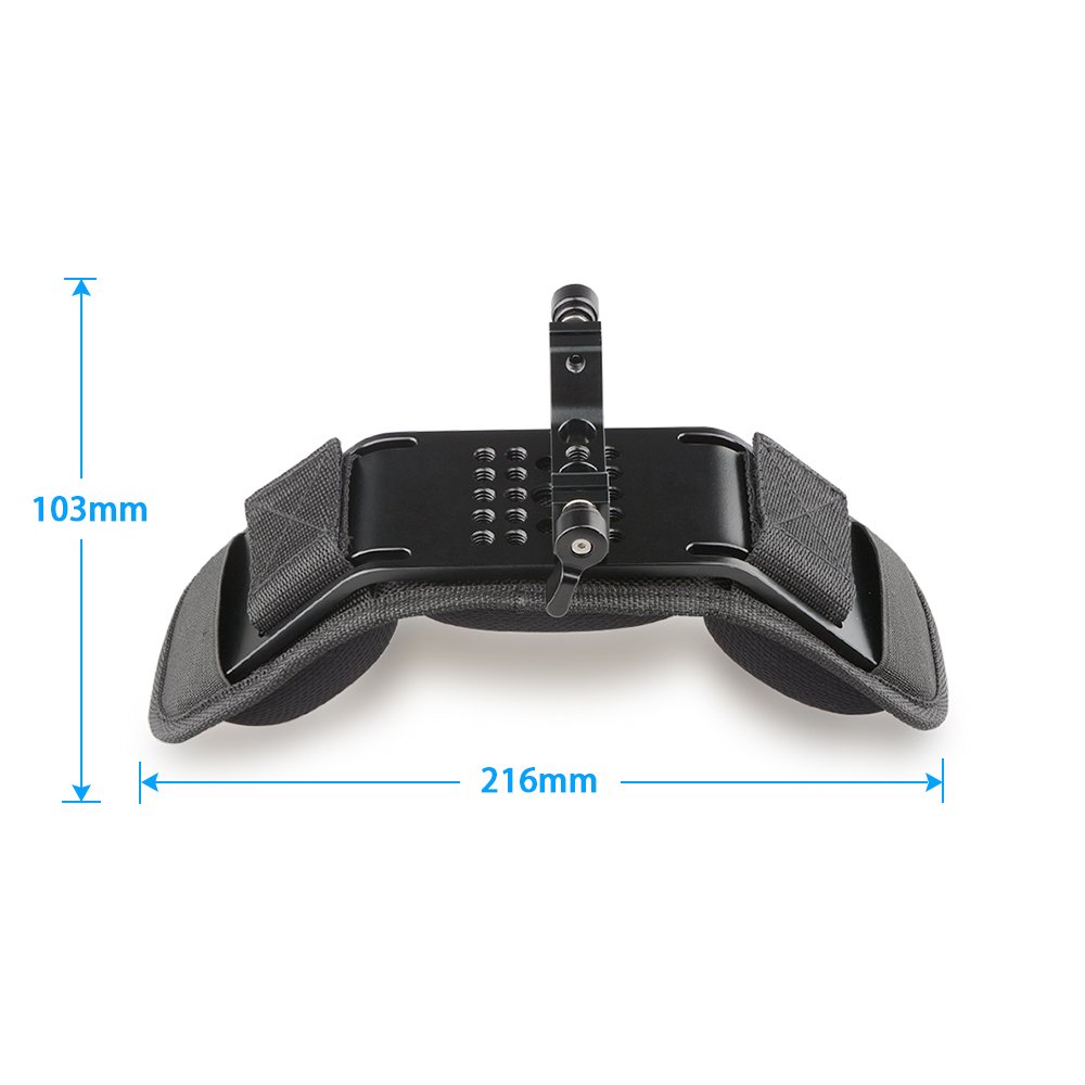CAMVATE CAMVATE Camera Shoulder Mount Pad with 15mm Dual Rod Clamp for Enhanced Stability and Support in Filmmaking - View 2 of 6