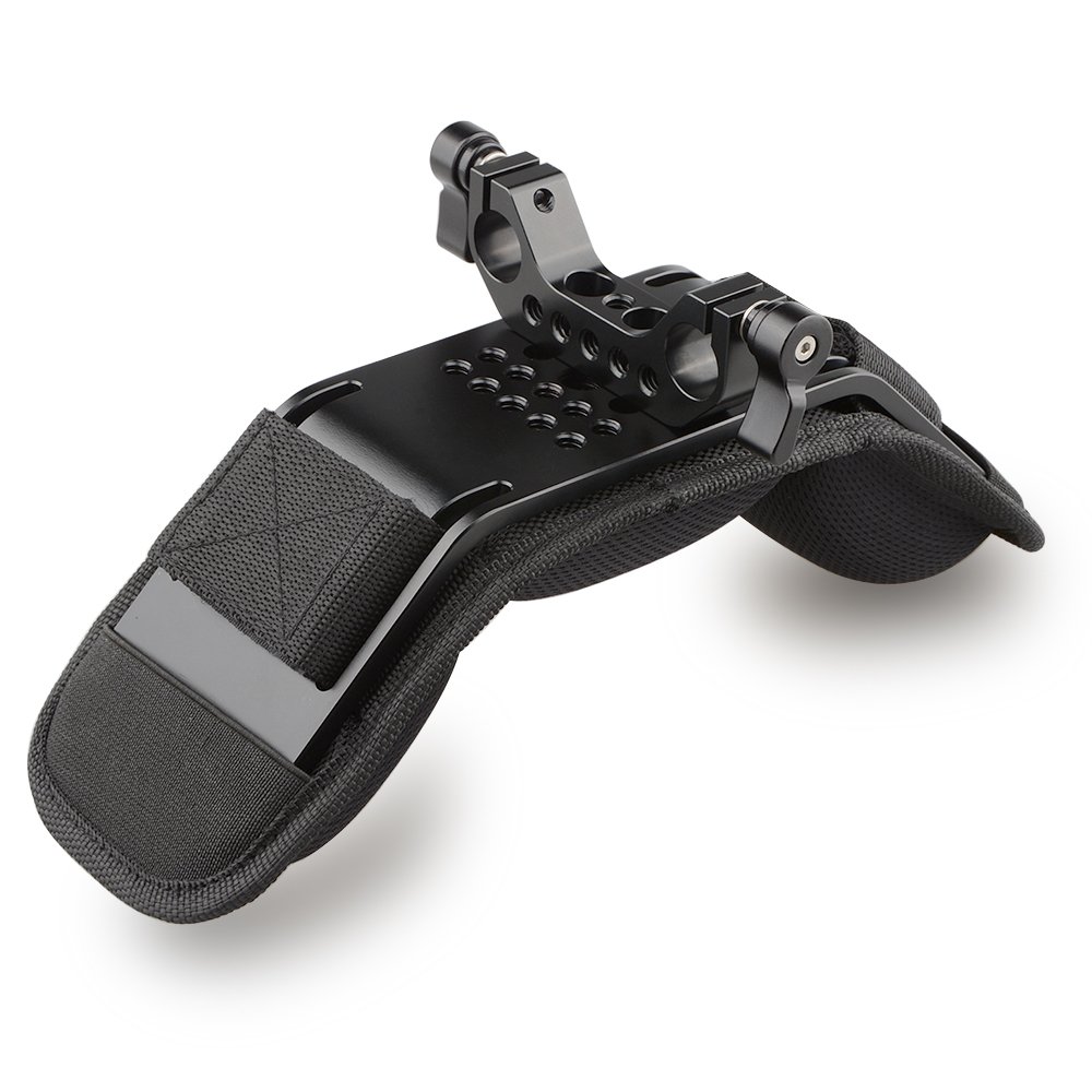 CAMVATE Camera Shoulder Mount Pad with 15mm Dual Rod Clamp for Enhanced Stability and Support in Filmmaking