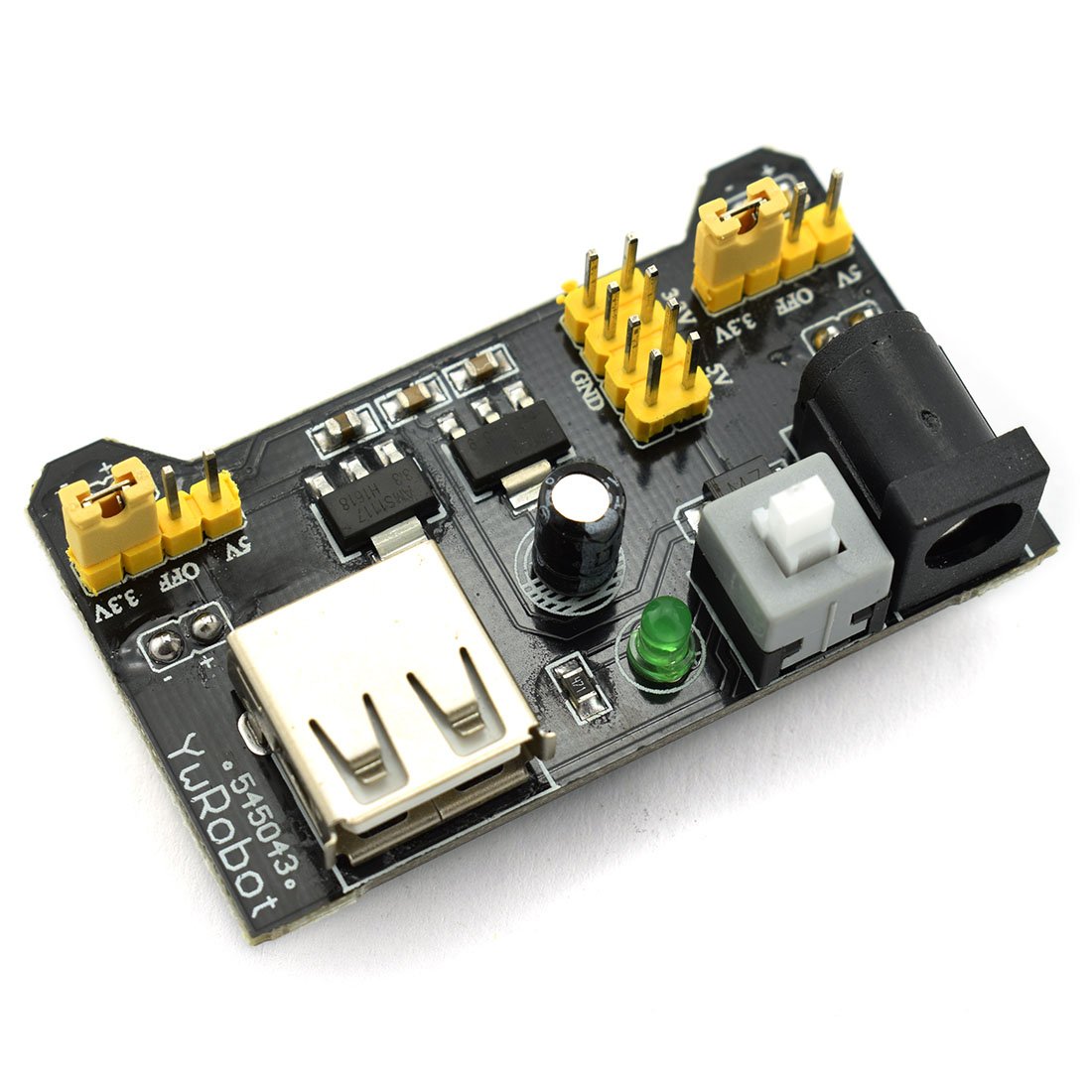 HJ Garden HJ Garden Power Supply Module Kit for Arduino Raspberry Pi STM32 UNO MEGA2560 with Breadboard Jumper and 12V 1A Adaptor - View 3 of 5