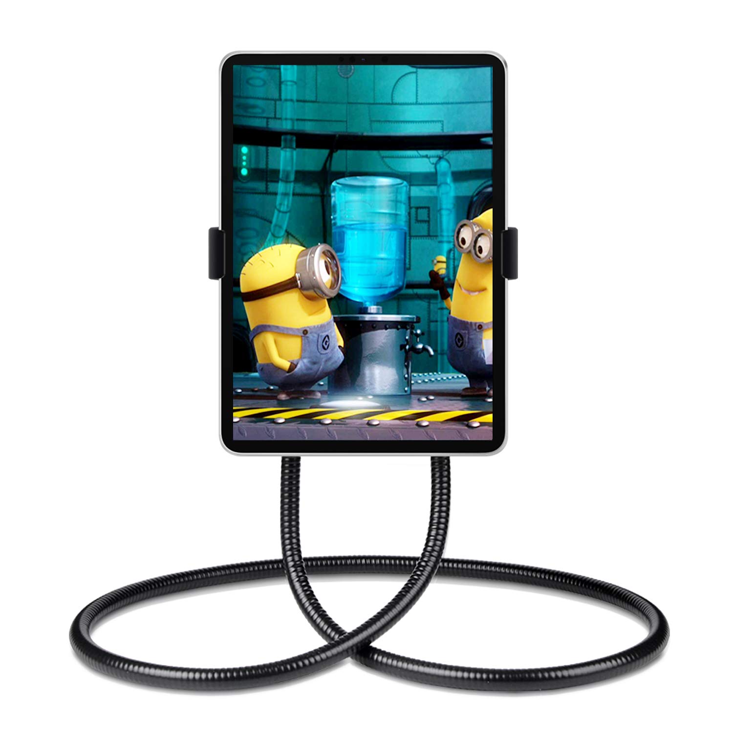 B-Land Universal Cell Phone and Tablet Holder with Free Rotating Gooseneck Mount for Easy Viewing and Hands-Free Use