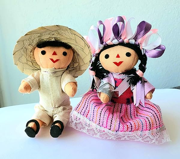 ALKIMIA INC Alkimia Inc Mexican Handmade Traditional Rag Couple Dolls 5 Inches Unique Gift for Home Decor - View 2 of 4