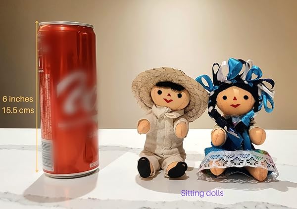 ALKIMIA INC Alkimia Inc Mexican Handmade Traditional Rag Couple Dolls 5 Inches Unique Gift for Home Decor - View 3 of 4