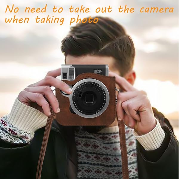 FINTIE Fintie Vegan Leather Case for Fujifilm Instax Mini 90 - Stylish & Durable Camera Cover with Removable Strap - View 5 of 9