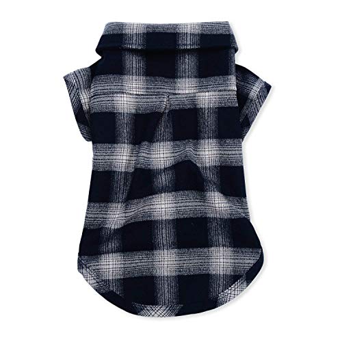 Koneseve Koneseve Dog Shirt Stylish Cozy Plaid T-Shirt for Small Dogs and Cats Perfect for Halloween and Christmas Costumes in Blue 3XL - View 2 of 7