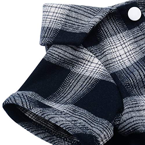 Koneseve Koneseve Dog Shirt Stylish Cozy Plaid T-Shirt for Small Dogs and Cats Perfect for Halloween and Christmas Costumes in Blue 3XL - View 4 of 7