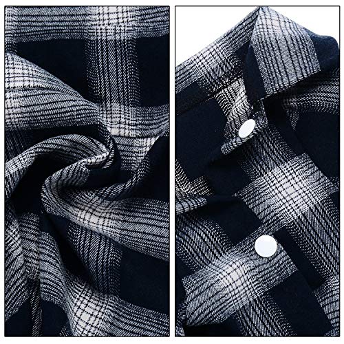 Koneseve Koneseve Dog Shirt Stylish Cozy Plaid T-Shirt for Small Dogs and Cats Perfect for Halloween and Christmas Costumes in Blue 3XL - View 5 of 7