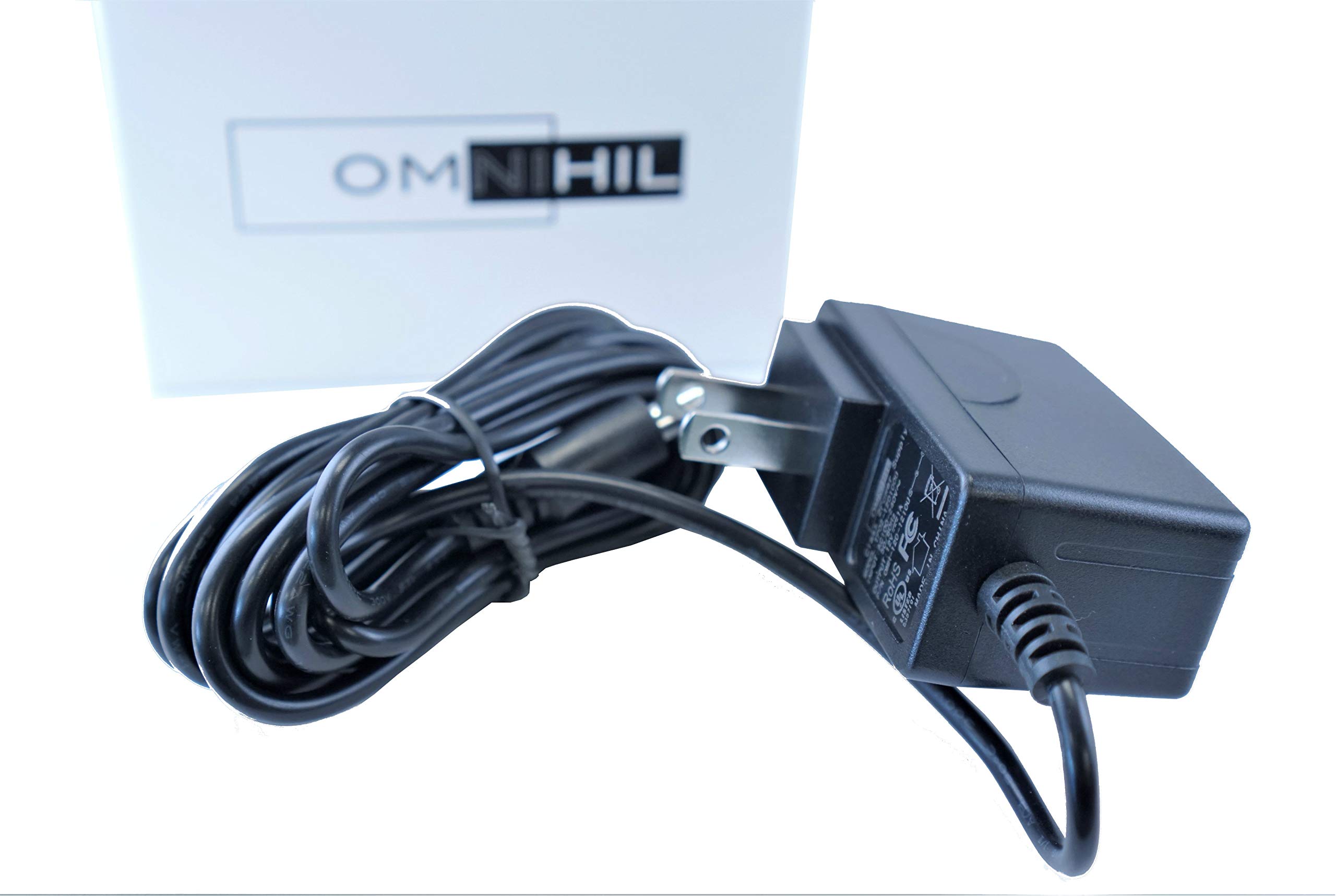 8 FT OMNIHIL AC DC Power Adapter 12V 1A 5.5x2.5mm Compatible with xmartO 8 Channel Wireless Surveillance Camera System