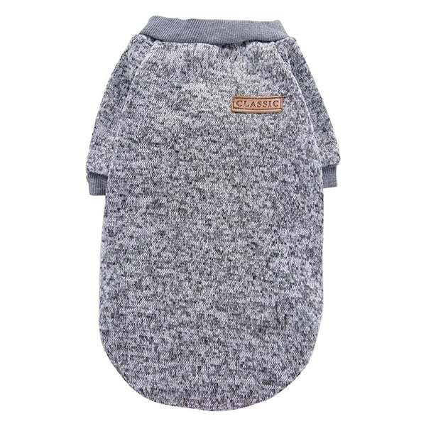 JECIKELON Jecikelon Dog Sweater Soft Winter Clothing for Small Dogs and Puppies Grey XXS XS Warm Outfit - View 4 of 6