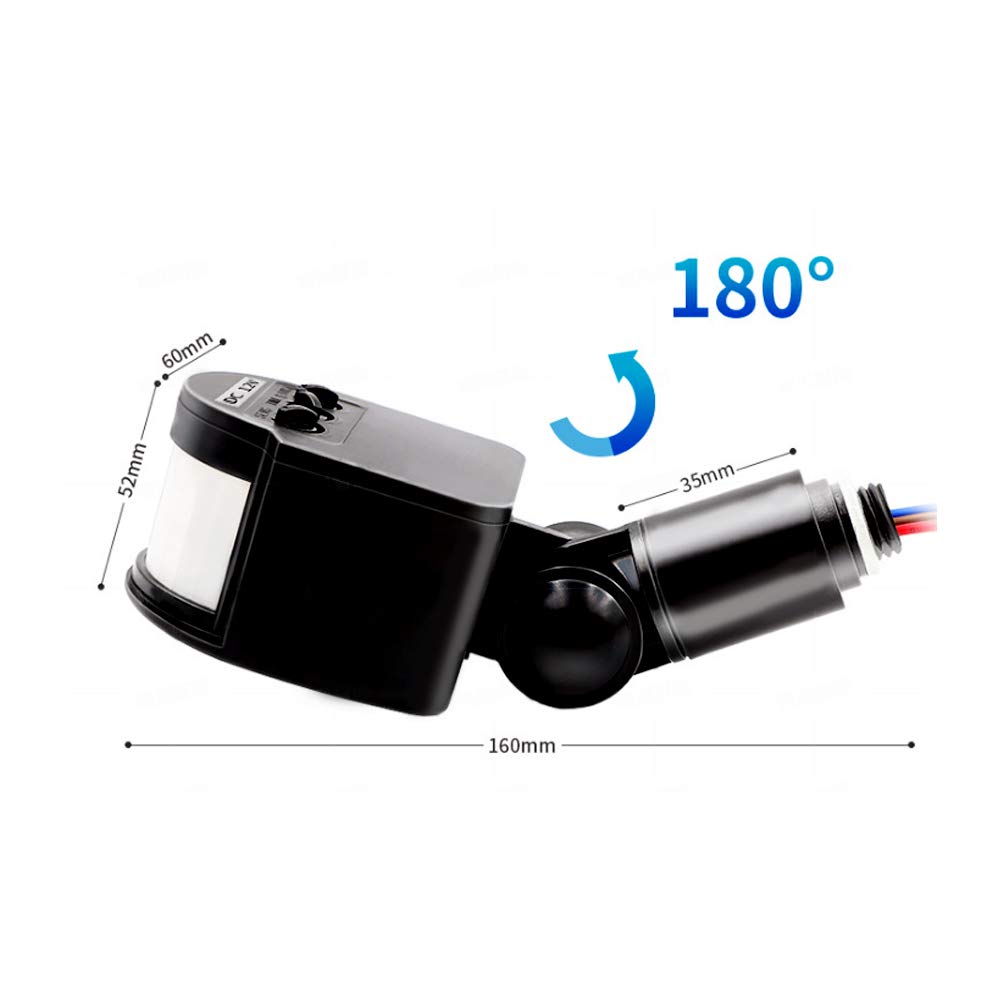 Comidox LED Outdoor Infrared PIR Motion Sensor Wall Light Switch 110-220V 180 Degree 1pc - View 3 of 8