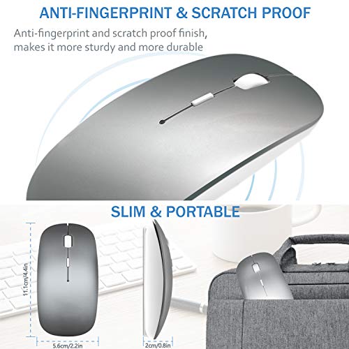 Tsmine Azmall Quiet Wireless Bluetooth Rechargeable Mini Gaming Mouse with 3 Adjustable DPI Levels for Computer Use - View 6 of 8