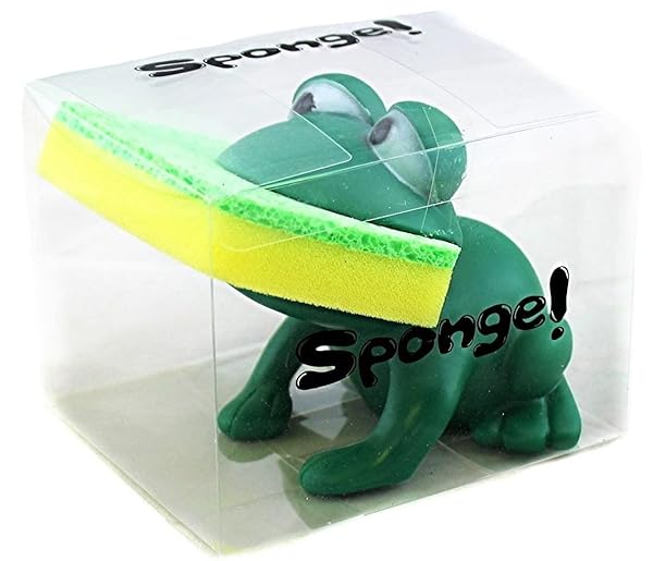 Dependable Products Animal Shape Kitchen Sponge Holder Green Frog Novelty Design Fun and Functional Kitchen Accessory - View 5 of 5