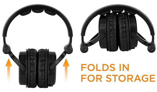 Turcom Turcom Over Ear Wired Gaming Headphones with 50mm Drivers and Microphone Lightweight Adjustable DJ-Style Monitor Headset for Studio Sound - View 5 of 9