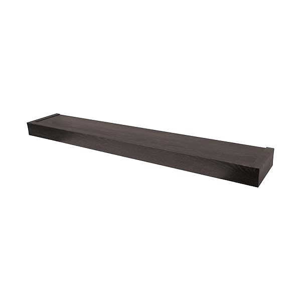 HIGH & MIGHTY "High & Mighty 36" Floating Shelf - Easy Tool-Free Installation, Holds 25lbs, Espresso Finish"
