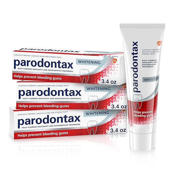 Parodontax Parodontax Teeth Whitening Toothpaste for Healthy Gums - 3 Pack, 3.4 Oz | Stop Bleeding Gums & Enhance Oral Care