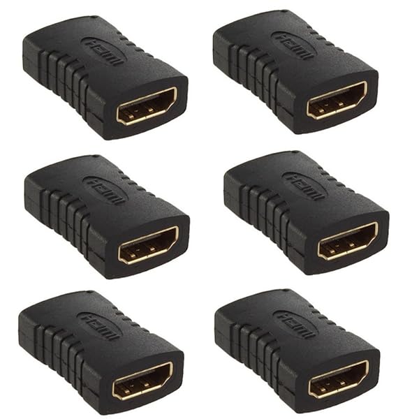 exgoofit Exgoofit HDMI Female to Female Coupler Connector 6-Pack - High-Speed Adapter Extender