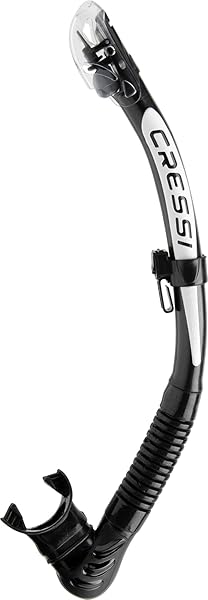 Cressi Buy Cressi Alpha Ultra Dry Snorkel - Black/Black/White | Top Snorkeling Gear for Ultimate Comfort