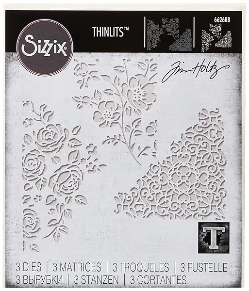 Sizzix Shop Sizzix Thinlits Die Set 3PK - Mixed Media Crafting, Perfect 9.53cm x 9.53cm & 7.3cm x 8.89cm Designs