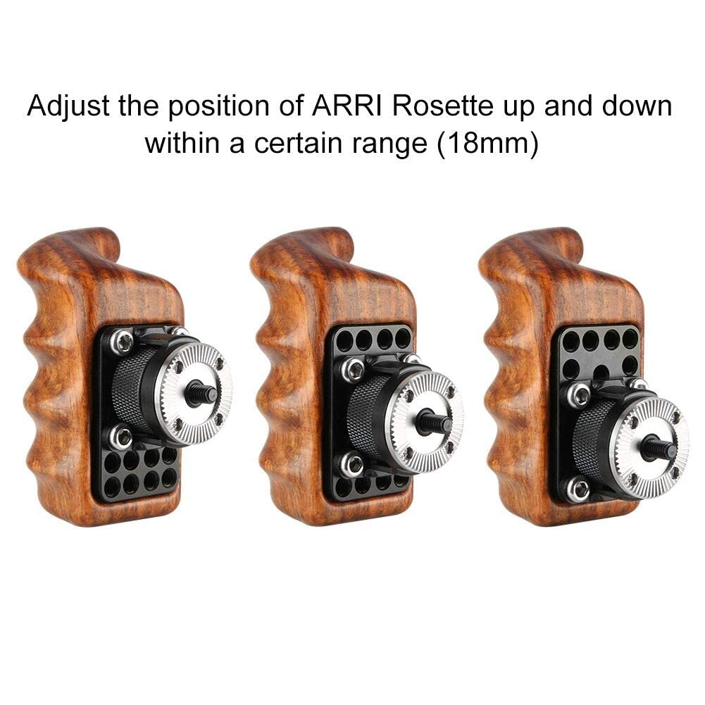 NICEYRIG NICEYRIG Wooden Handle Grip Right Side for Nikon Panasonic Canon Camera Cage Rig Shoulder Mount Support - View 5 of 8