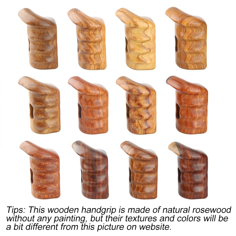 NICEYRIG NICEYRIG Wooden Handle Grip Right Side for Nikon Panasonic Canon Camera Cage Rig Shoulder Mount Support - View 7 of 8