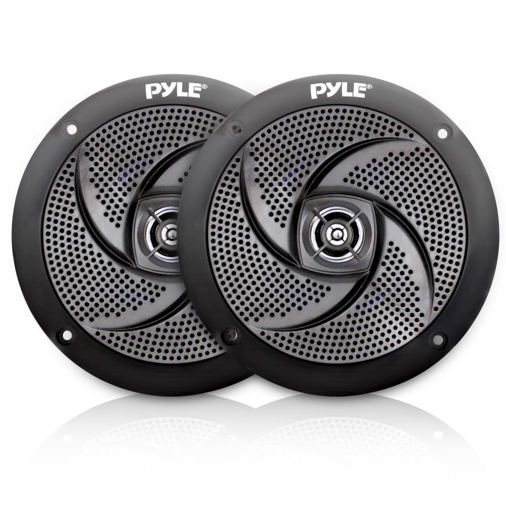 Waterproof Marine Speakers Low Profile Slim Style 4 Inch 100 Watt Speaker Pair Plmrs4B