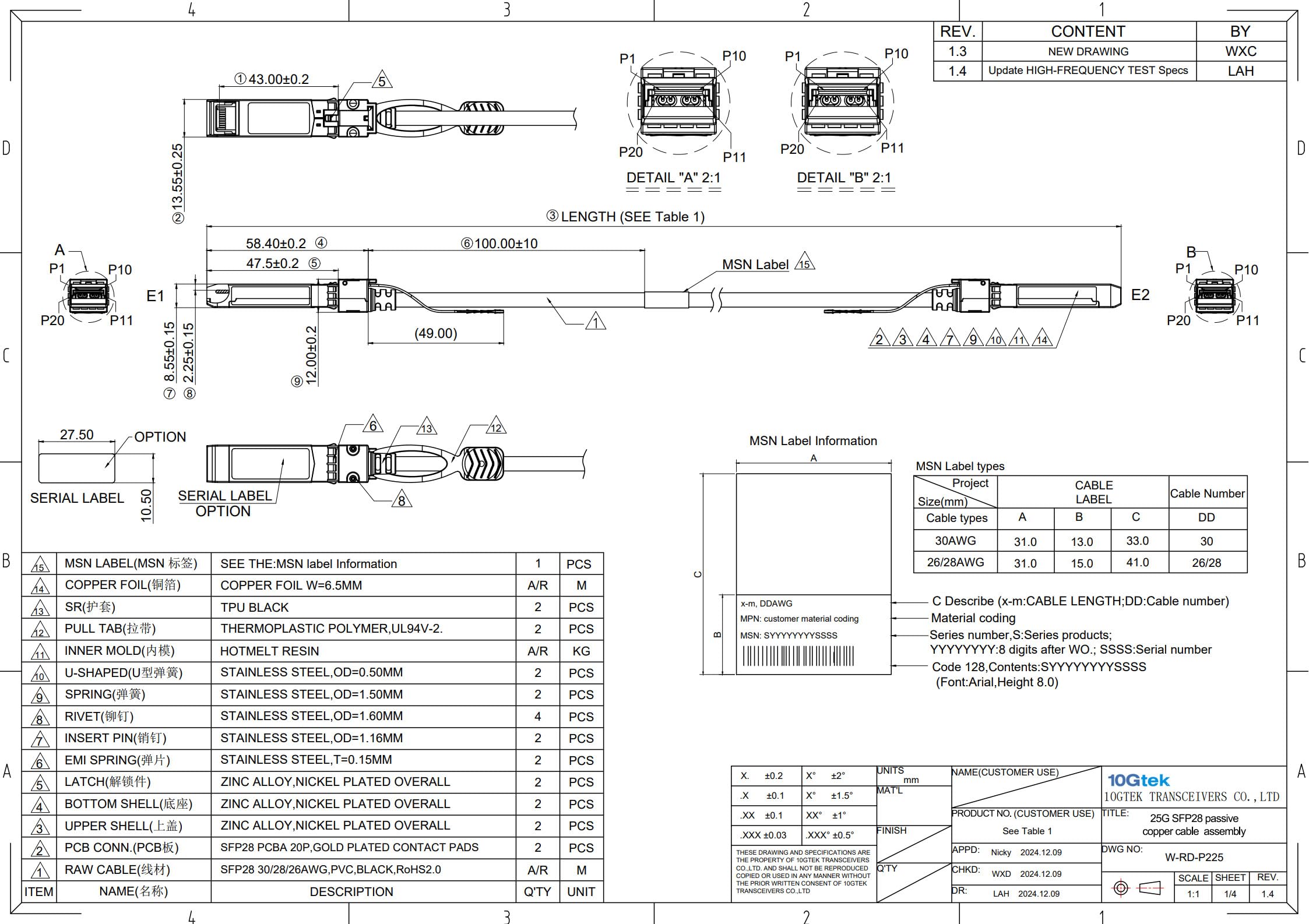 10Gtek 25G SFP28 SFP+ DAC Cable 25GBASE-CR Passive Direct Attach Copper Twinax Cable 5 Meter for Cisco Ubiquiti Supermicro and More - View 5 of 9