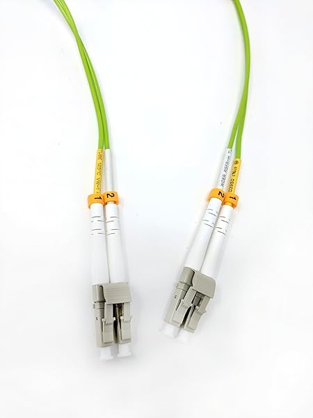 Ultra Spec Cables 2 Meter 100Gb OM5 Multimode Duplex Fiber Optic Cable LC to LC Lime Green 50/125 - View 3 of 3