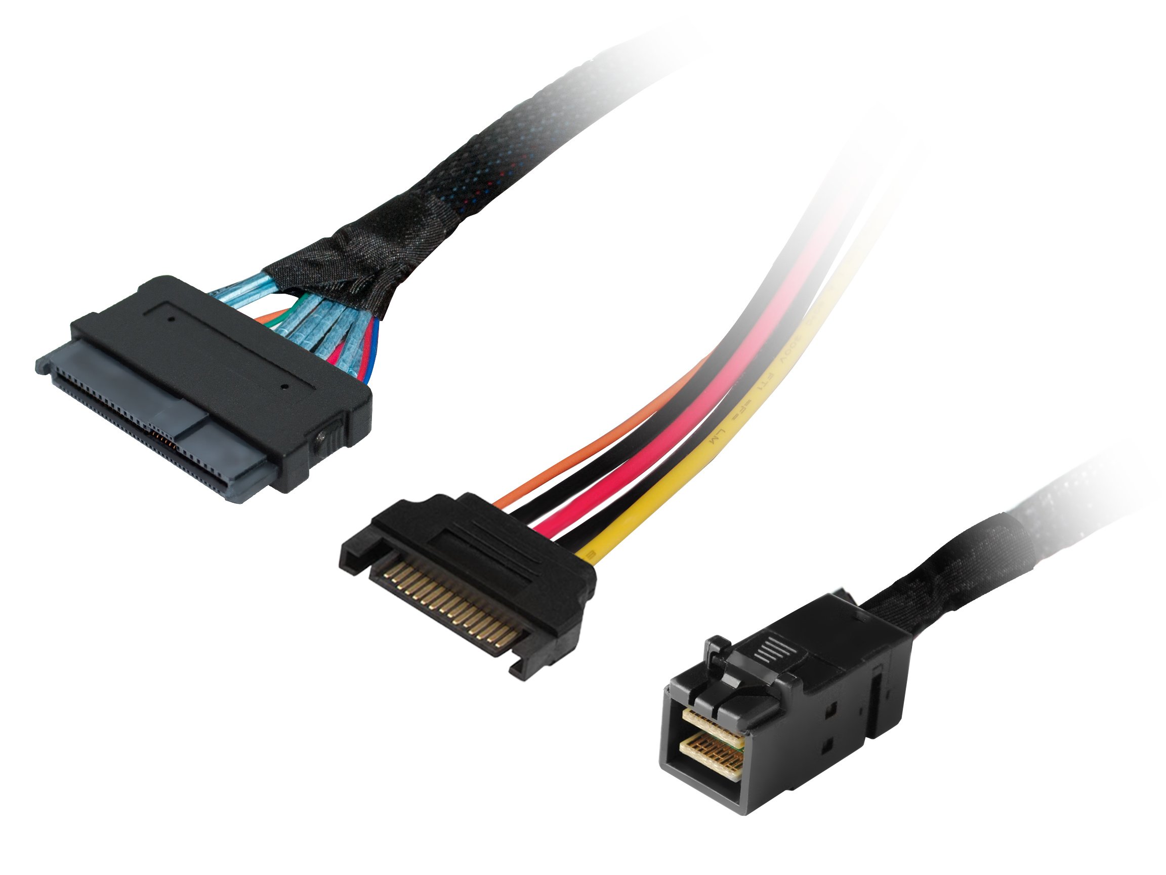 Highpoint 8643 to U.2 SFF-8639 Cable with 15-pin SATA Power Connector for Fast Data Transfer - View 2 of 3