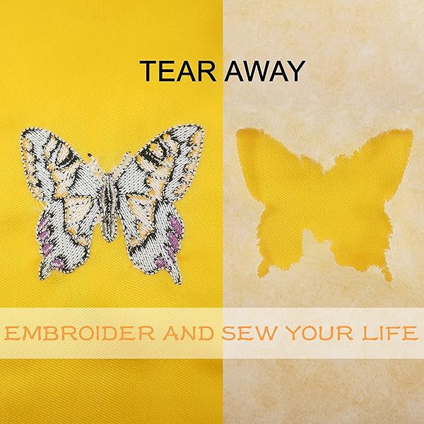 New brothread "New Brothread Tear Away Embroidery Stabilizer 8"x8" - 100 Precut Medium Weight Sheets for 4x4 & 6x6 Hoops" - View 7 of 7