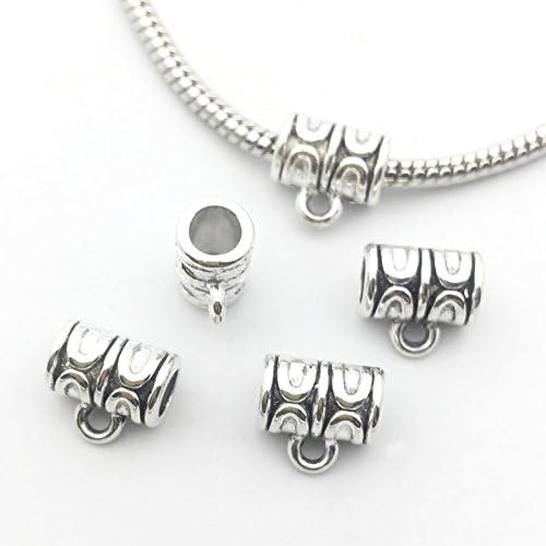 iloveDIYbeads 100g Mixed Tibetan Tube Spacer Beads for European Bracelets - Antique Silver, 125 Pieces - View 8 of 10