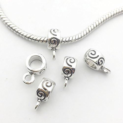 iloveDIYbeads 100g Mixed Tibetan Tube Spacer Beads for European Bracelets - Antique Silver, 125 Pieces - View 10 of 10