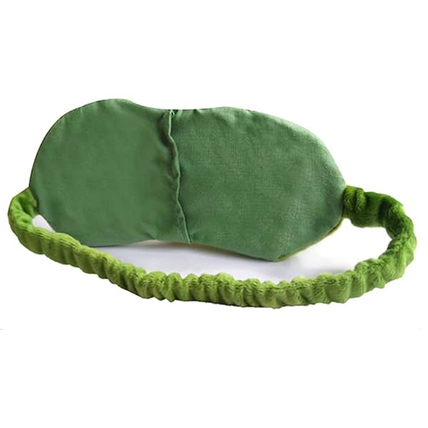 Aisa Aisa 3D Frog Cute Cartoon Design Soft Plush Eye Mask for Travel and Office Use Green - View 4 of 7