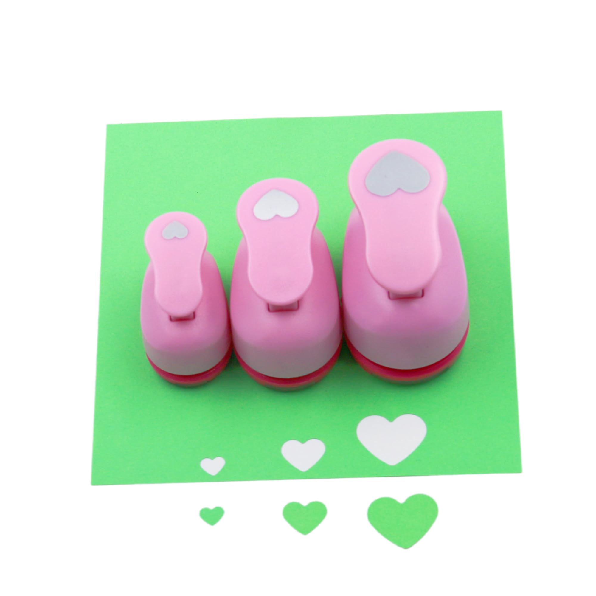CADY Crafts Heart Punch Set - 3 Paper Punches (8mm, 15mm, 25mm) for Creative DIY Projects