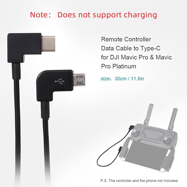 cablecc Buy Cablecc Type-C to Micro USB Remote Controller Data Cable for DJI Mavic Pro & Platinum - Essential RC Accessories - View 4 of 9