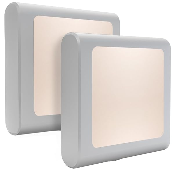 MAZ-TEK MAZ-TEK Plug-in LED Night Light with Dusk to Dawn Sensor - Adjustable Brightness for Hallway, Bedroom & Kids Room (2 Pack)