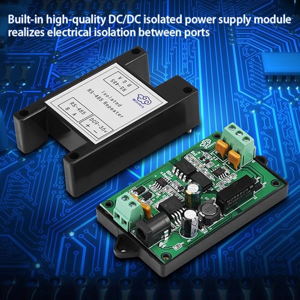 Walfront Industrial RS485 Repeater: DC-DC Isolated Power Module for Attendance & IC Card Systems - View 4 of 10