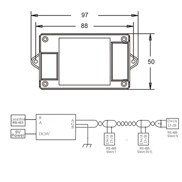 Walfront Industrial RS485 Repeater: DC-DC Isolated Power Module for Attendance & IC Card Systems - View 8 of 10