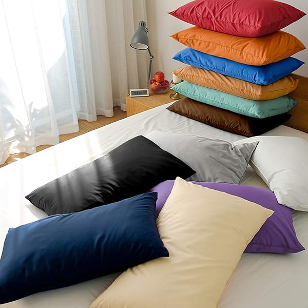 FLXXIE FLXXIE 2 Pack Microfiber Queen Pillow Cases Super Soft Envelope Closure Wrinkle Fade Stain Resistant 20x30 Royal Blue - View 2 of 6