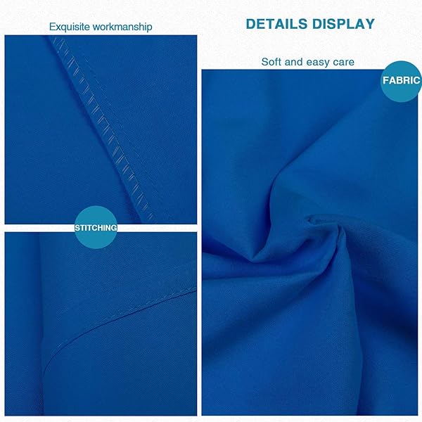 FLXXIE FLXXIE 2 Pack Microfiber Queen Pillow Cases Super Soft Envelope Closure Wrinkle Fade Stain Resistant 20x30 Royal Blue - View 3 of 6