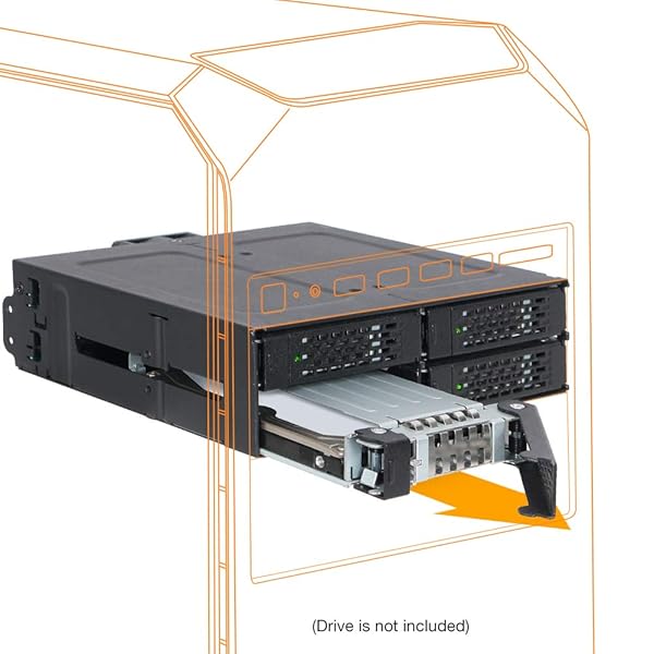 ICY DOCK "ICY DOCK ToughArmor MB607SP-B: 4 Bay 2.5" SAS/SATA HDD/SSD Mobile Rack with Fan Control for 5.25" Bay" - View 3 of 9