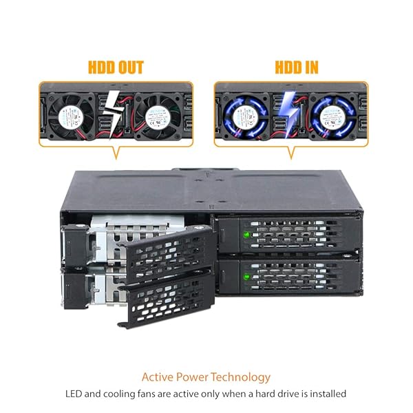 ICY DOCK "ICY DOCK ToughArmor MB607SP-B: 4 Bay 2.5" SAS/SATA HDD/SSD Mobile Rack with Fan Control for 5.25" Bay" - View 5 of 9