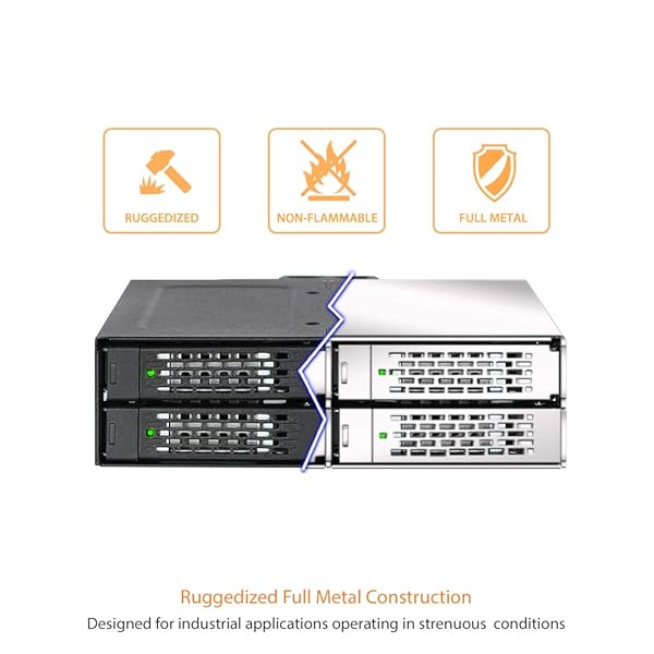 ICY DOCK "ICY DOCK ToughArmor MB607SP-B: 4 Bay 2.5" SAS/SATA HDD/SSD Mobile Rack with Fan Control for 5.25" Bay" - View 6 of 9