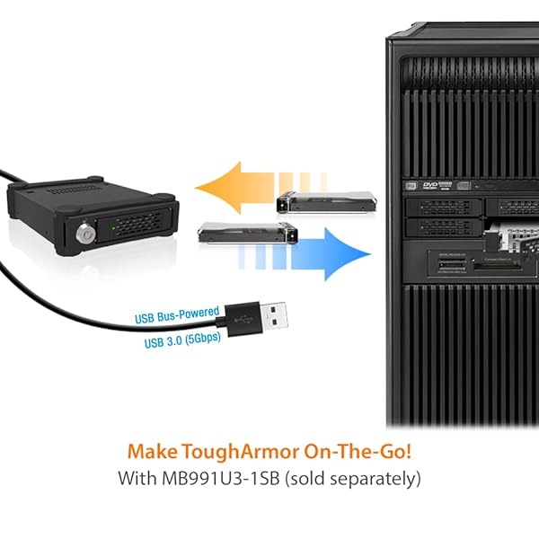 ICY DOCK "ICY DOCK ToughArmor MB607SP-B: 4 Bay 2.5" SAS/SATA HDD/SSD Mobile Rack with Fan Control for 5.25" Bay" - View 9 of 9