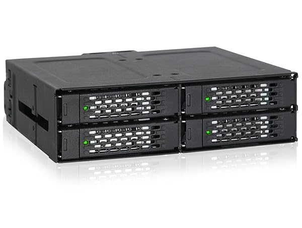 ICY DOCK "ICY DOCK ToughArmor MB607SP-B: 4 Bay 2.5" SAS/SATA HDD/SSD Mobile Rack with Fan Control for 5.25" Bay"