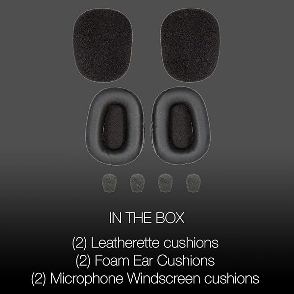 Global Teck Worldwide BlueParrot B450-XT Cushion Kit Foam and Leatherette Replacement Ear Cushions with Windscreens for 1st Gen Models Prior to May 2020 - View 2 of 9