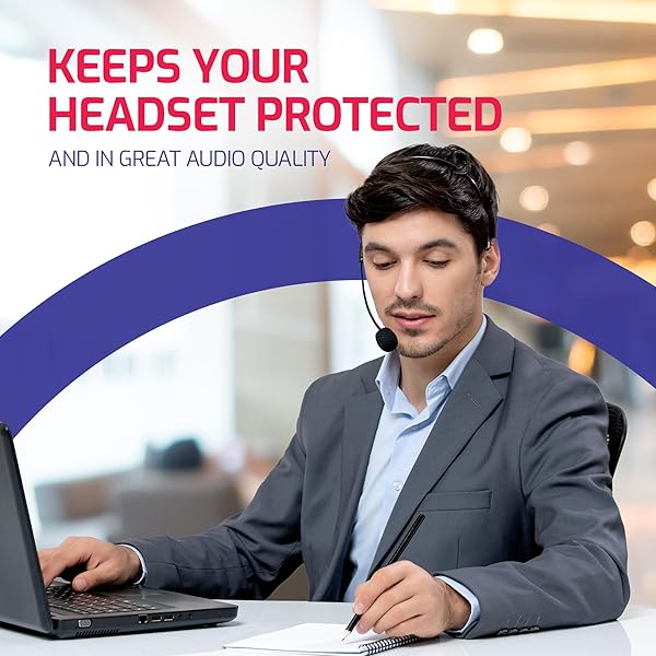 Global Teck Worldwide BlueParrot B450-XT Cushion Kit Foam and Leatherette Replacement Ear Cushions with Windscreens for 1st Gen Models Prior to May 2020 - View 7 of 9