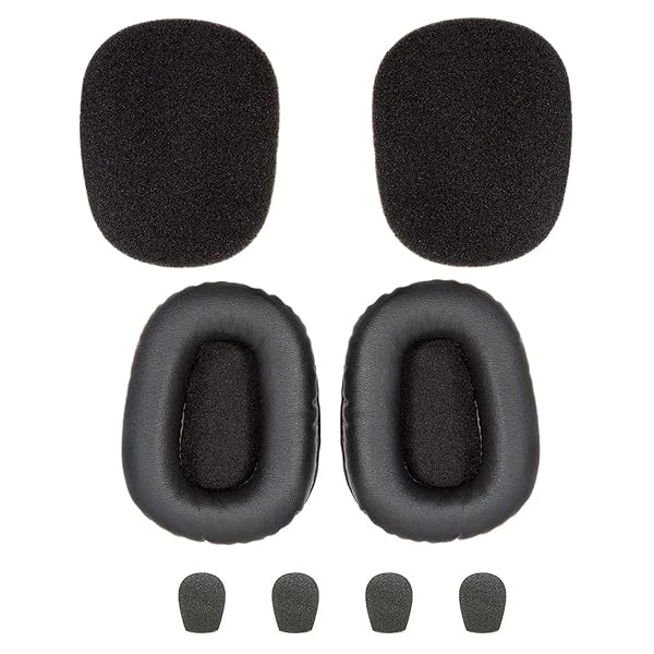 BlueParrot B450-XT Cushion Kit Foam and Leatherette Replacement Ear Cushions with Windscreens for 1st Gen Models Prior to May 2020