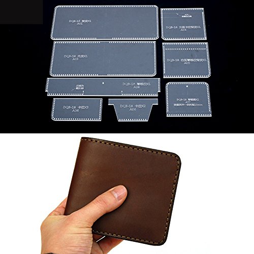 BAENRCY BAENRCY Short Acrylic Template Wallet Leather Pattern Templates for Bags Ideal for Crafting and DIY Projects