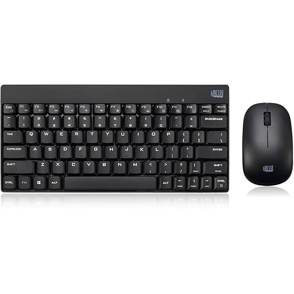 Adesso Wireless Mini Keyboard Mouse Combo for Effortless Typing and Navigation - View 3 of 9